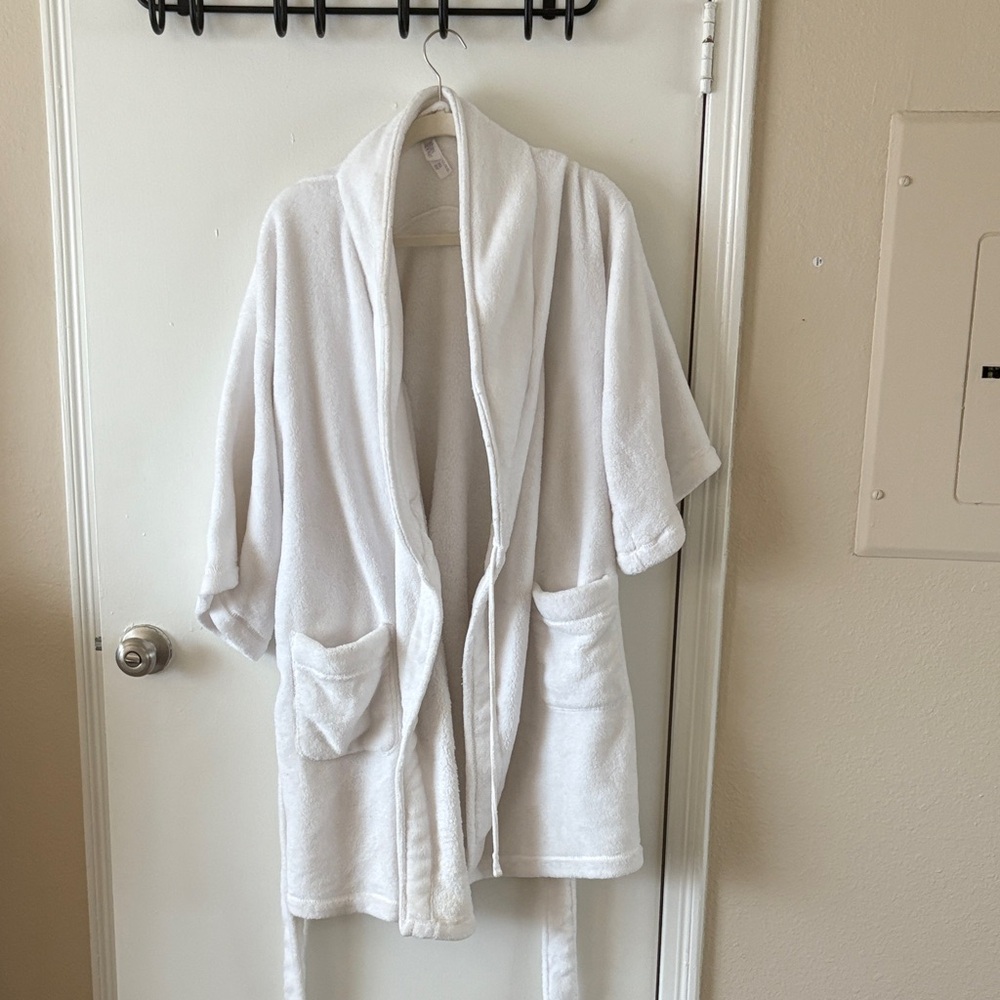 Stars Above Cream Plush Bathrobe